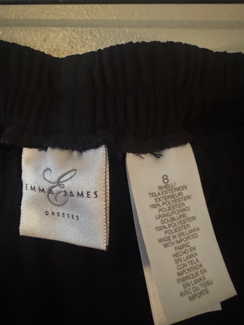 Emma James Black Wide-Leg Chiffon Palazzo Pants - Picture 2 of 3